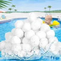 Zimtky Filterbälle Pool für Sandfilteranlagen, 1300g Filterballs Ersatz 45Kg Filtersand und Quarzsand, Wiederverwendbar Filterkugeln Pool mit Wäschenetz, Pool Zubehör für Filterpumpe Aquarium