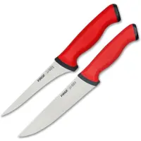 Pirge Duo Ausbeinmesser und Metzgermesser Set 2 TLG - 12,5 cm & 16,5 cm Set - Profi Messer Set - Schlachtermesser Set