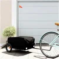 Markenlos Fahrradanhänger Schwarz 30 kg Eisen