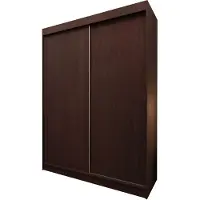 Masseno Schiebetürenschrank SOFIA 150 cm Kleiderschrank Schlafzimmer Schrank 2-türig Wengefarben
