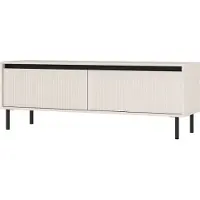 Masseno TV-Schrank OSTIA 140,2 cm Fernsehschrank mit 2 Schubladen für Wohnzimmer Modern 140,2x40x50 cm Beige / Beige