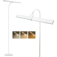 ZMH LED Stehlampe dimmbar Wohnzimmer Leselampe - Modern Stehleuchte 10W Touch Standleuchte mit Timer und Memoryfunktion Flexibler Schwanenhals Beleuchtung Deko für Schlafzimmer Büro - Höhe: 156CM
