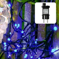 Hellum Lichterkette 80 LED blau Outdoor Außen Deko Trafo 17,9 m Timer Beleuchtung