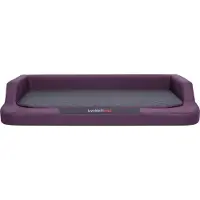 HOBBYDOG Hundekissen Hundebett Hundekorb Hundesofa Orthopädisch für Haustier Hunde Waschbar - Medico Standard - 120 x 80 x 19 cm [Größe: XXL] - Violett mit Schwarz