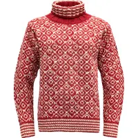 Devold Of Norway Svalbard Wool High Neck Pullover Rot S Herren,Damen Rot S