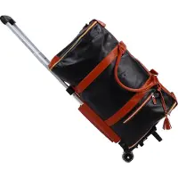 Lixada Reisetasche große Kapazität weiches Leder Griff wasserdicht Kleidung Aufbewahrungstasche mit abnehmbarem Griff 40L Schwarz Braun