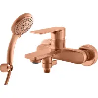 RAV copy of NIL Wand-Badewannenarmatur in Chrom SLEZAK Ihre Wahl: Mit Handbrause mit festem Halter,