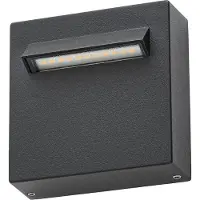 LUCANDE LED Aussenwandleuchte Joril , schwarz, Aluminium, Modern, LED Wandleuchte außen