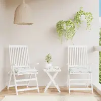 vidaXL "Im Angebot" Stuhlkissen 2 Stk. Blattmuster 40x40x7 cm Stoff - Gartenmöbelauflagen C344
