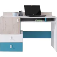 Masseno Schreibtisch ISEO 125x55x86 cm Bürotisch Computertisch, Weiß