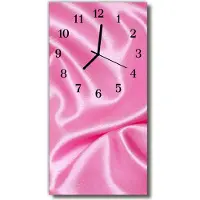 Tulup Glasuhr Wanduhr Küchenuhr Echt-Glas 30x60 Samt Lila