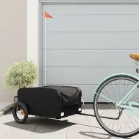 vidaXL Cloris Designermöbel Fahrradanhänger Schwarz 30 kg Eisen 2024 Neu