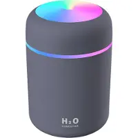 Douself 300ml Luftbefeuchter USB Kleiner tragbarer bunter Umgebungslicht Dauerhafter/intermittierender Nebel Stummschaltung Befeuchtung Timing Ausschalten