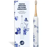 Smyle | Delfter Blau | Schallzahnbürste für Zahnpflege | Nur 3x jährlich aufladen | 5 Modi & Drucksensor
