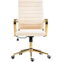 CLP Bürostuhl Havanna Kunstleder creme