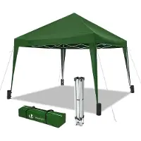 VOUNOT Pavillon 3x3m mit 4 Sandsäcken, Pop Up Faltpavillon, Faltbar Gartenzelt Partyzelt, Grün