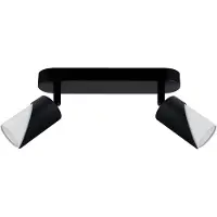 Licht-Erlebnisse Deckenspot Metall GU10 verstellbar Schwarz Weiß 2-flammig länglich Spot Lampe Decke