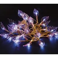 Konstsmide LED Lichterkette Blätter / Kabel pink Dioden kaltweiß 4073-340
