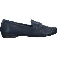 Marco Tozzi Damen Slipper Leder Ballerina Loafer Ziernaht 2-24225-42, Größe:37 EU, Farbe:Blau