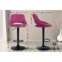 CLP Barhocker Milet Stoff schwarz lila