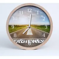 Tulup Holzuhr 30fi cm wanduhr - Autobahn