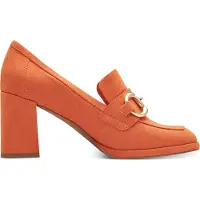 Marco Tozzi Damen Pumps Zierspange Loafer Blockabsatz 2-24416-42, Größe:38 EU, Farbe:Orange