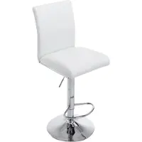 CLP Barhocker Köln weiß, höhenverstellbar & 360° drehbar, mit Trompetenfuß, Sitzhöhe 60-80,5 cm