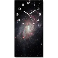 Tulup Wanduhr aus Glas – 30x60 cm - Glasbild - Glasuhr - Gehärtetes Glas -Nebel