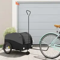 vidaXL Fahrradanhänger Schwarz 45 kg Eisen 94150