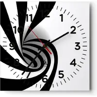 ARTTOR Wanduhr - Quadrat - Glasuhr - Abstrakt kreativ dekoration muster - 30x30cm - Schleichendes Uhrwerk - Lautlos - zum Aufhängen bereit - Dekoration Modern - Wanddekoration aus Glas - C4AC30x30-2170