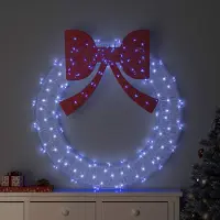 vidaXL "Schlussverkauf" Kranz mit 150 LEDs Blau 120 cm Acryl C13118