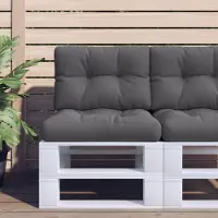 vidaXL 2025 cloris Palettenkissen Anthrazit 60x40x12 cm Stoff - Gartenmöbelauflagen Sale5117020 1parcel
