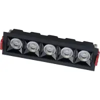 Licht-Erlebnisse Einbauleuchte Wand Aluminium LED Schwarz eckig 4000 K neutralweißes Licht 1800 lm Modern