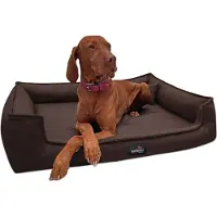 Tierlando Orthopädisches Hundebett GUSTAV SCANDI CHIC Große Hunde XL Hundesofa - Größe: 110x90cm | Farbe: 01 Braun