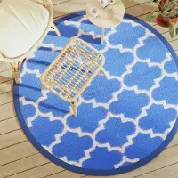 vidaXL "im " Outdoor-Teppich ARAKIL Blau Ø160 cm PP - Outdoorteppiche CC16958