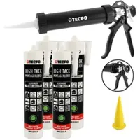 TECPO 4x Montagekleber HIGH TACK Baukleber 455g Kleber +...