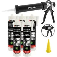 TECPO 5x Montagekleber HIGH TACK Baukleber 455g Kleber +...