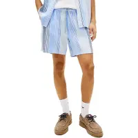 Tommy Hilfiger Stoffshorts Dobby Stripe DM0DM22830 Himmelblau Relaxed Fit