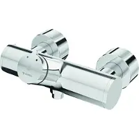 Schell Vorwand-Duscharmatur VITUS VD-SC-M/u chrom, Selbstschluss Mischwasser, Duschanschluss unten mit Desinfektion