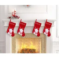 GoDan S.A Weihnachtsstrumpf Weißes Rentier Größe 45,5 Cm