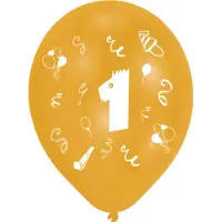 Amscan 8 Latexballons 1 Jahr 2-seitig 25,4 cm / 10'