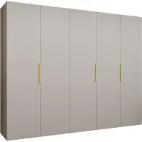 MEBLE KRYSPOL , Kleiderschrank, Schrank 250 cmx202x52, Kaschmir, Gold
