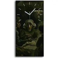 Coloray Dekor Leinwand Uhr Wandbilder Geräuschlos Kunstdruck 30x60 Die Kartoffelesser - weiße Hände