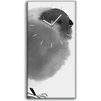Coloray Leinwand Uhr Küche Wohnzimmer Bild Quarz 30x60 Malerei Vogel Kunstwerk natürlich - weiße Hände