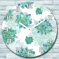 Coloray Wanduhr aus Glas Rund fi 30 Türkis grün blau Quarz Deko Schlafzimmer Büro