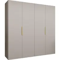 MEBLE KRYSPOL , Kleiderschrank, Schrank 200 cmx202x52, Kaschmir, Gold