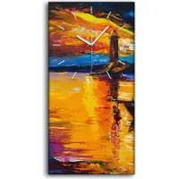 Coloray Dekor Leinwand Uhr Wandbilder Geräuschlos Kunstdruck 30x60 Leuchtturm - weiße Hände
