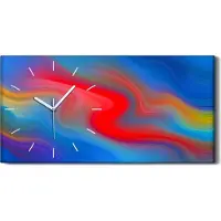 Coloray Wandbild Leinwand Bilder Wanduhr Geräuschlos 60x30 Malerei Abstrakte Kunst - weiße Hände