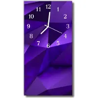 Tulup Glasuhr Wanduhr Küchenuhr Echt-Glas 30x60 Muster Lila