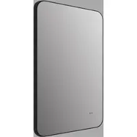 Talos Badspiegel mit Beleuchtung LED ALVITO in matt schwarz 70x43 cm - Spiegel mit Hand Wave Sensor Funktion - feuchtraumgeeignet durch Aluminiumrahmen
